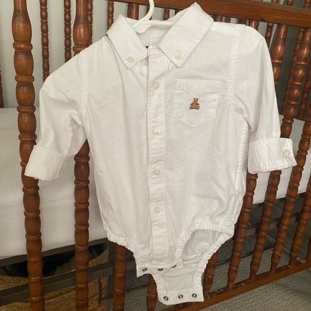 Baby GAP White Button-Down Baby Bodysuit